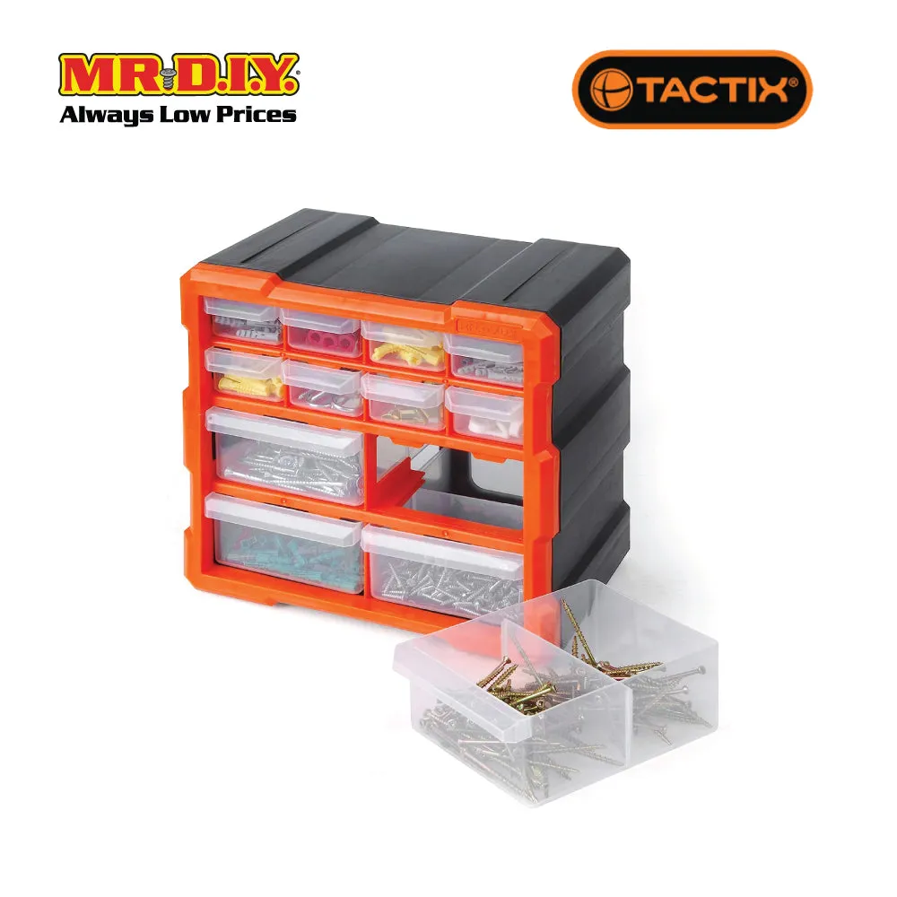 TACTIX 12-Drawers Storage Bin