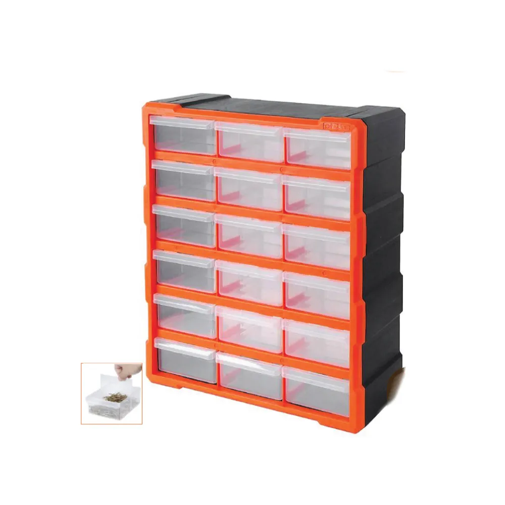 TACTIX 18-Drawers Storage Bin