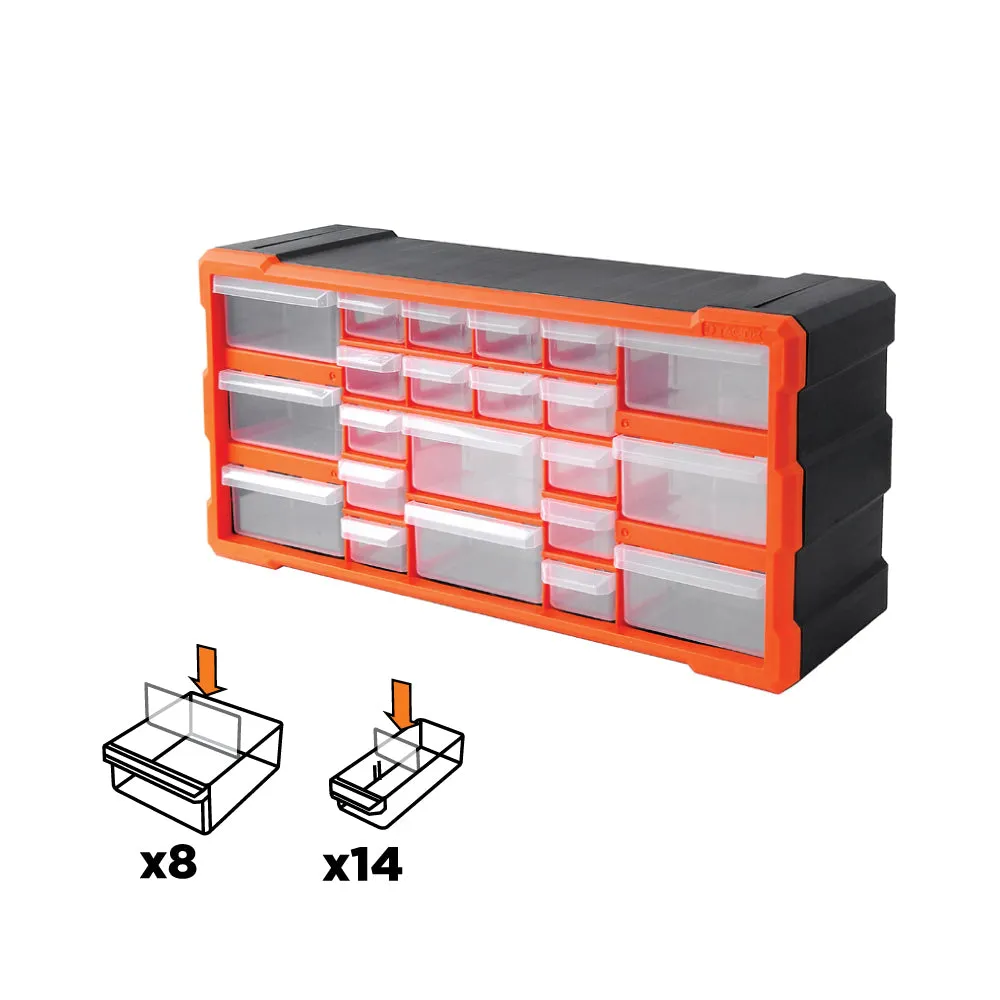 TACTIX 22-Drawers Storage Bin