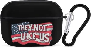 They Not Like Us Earbud Case Bluetooth Headphone Case Full Protective Case with Keychain Compatible with Airpods Pro Black-Style