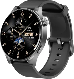 TOZO AMOLED S5 Smart Watch (Answer/Make Calls), 1.43" HD Screen for Men Women 100  Sport Modes Fitness Watchs with Sleep Monitor, IP68 Waterproof, Silicone Strap Black