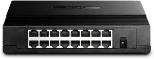 TP-Link 16 Port 10/100Mbps Fast Ethernet Switch , Desktop or Wall-Mounting , Plastic Case Ethernet Splitter , Unshielded Network Switch , Plug and Play , Fanless Quiet , Unmanaged (TL-SF1016D)