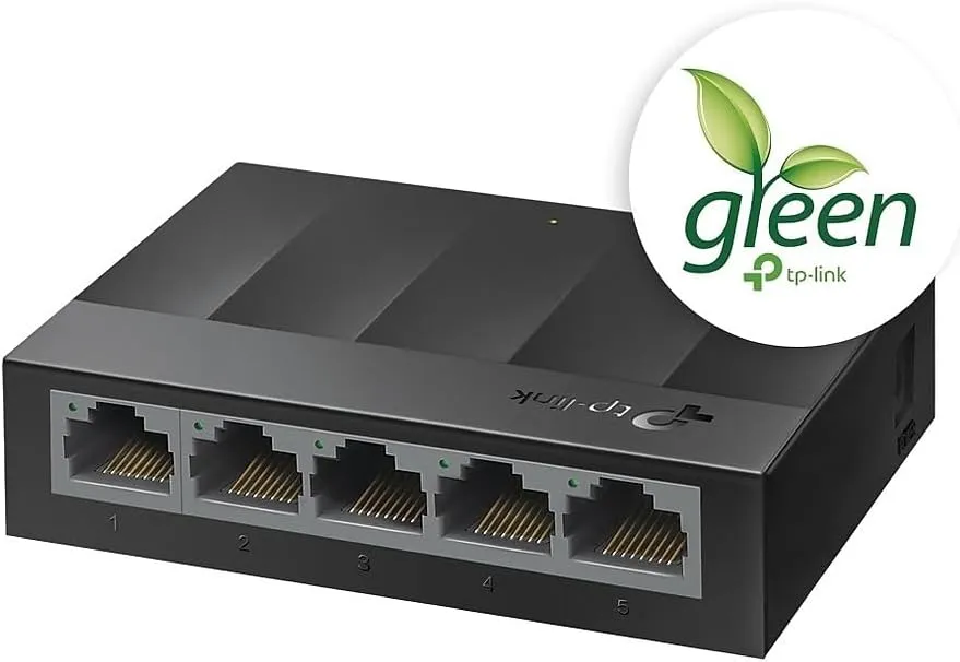 TP-Link Litewave 5 Port Gigabit Ethernet Switch | Desktop Ethernet Splitter | Unshielded Network Switch | Plug & Play | Fanless Quiet | Unmanaged (LS1005G)