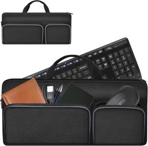 Travel Case for Logitech MK270/ MK345/ MK335/ MK955/ MK235, for HP 230, for Apple Magic Keyboard. Keyboards Carrying Storage Holder with Pocket for Logitech Mouse and USB Receiver (Box Only)-Medium