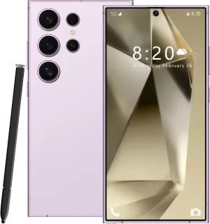 Unlocked Cell Phones, X24 Ultra Unlocked Android Smart Phone, Dual SIM 5G Mobile Phones, 8 256GB with 128GB Memory Card, 6800mAh, 108MP Camera, 6.8" HD Display, US Version (Soft Pink)