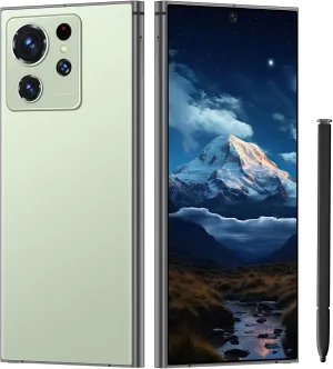 Unlocked Phones S24 Ultra Smartphone with Built-in Pen 8 256GB Android 13 Cell Phones 6.8" HD Screen Dual SIM 108MP 48MP Camera 6800 mAh (Light Cyan)