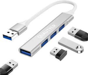 USB Hub for Laptop USB Multiport Adapter Multiple USB Port Extender USB a hub USB Splitter 1 in 4 Out with USB 3.0 hub 4 Port USB hub for PC Mac Mouse HDD Keyboard iMac Flash