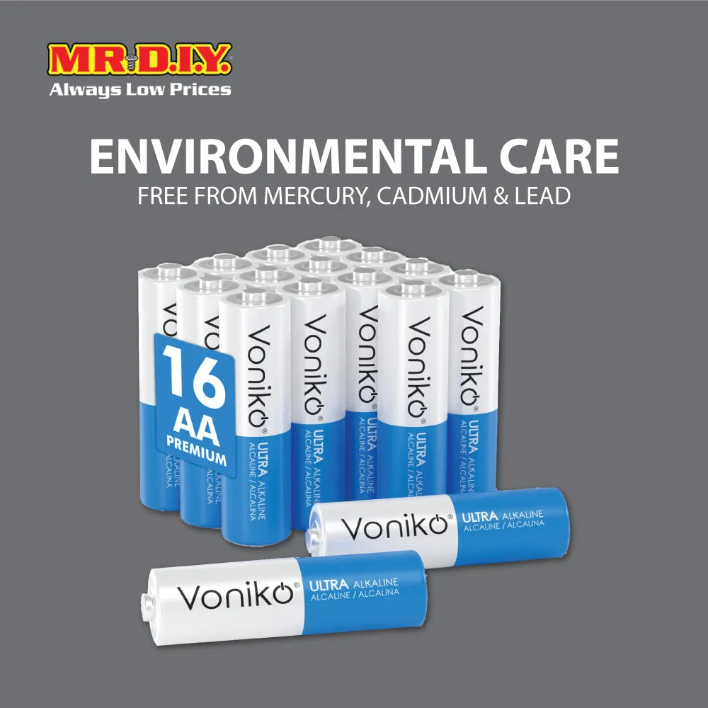 VONIKO Battery LR6 1.5V AA Ultra Alkaline (16pcs)