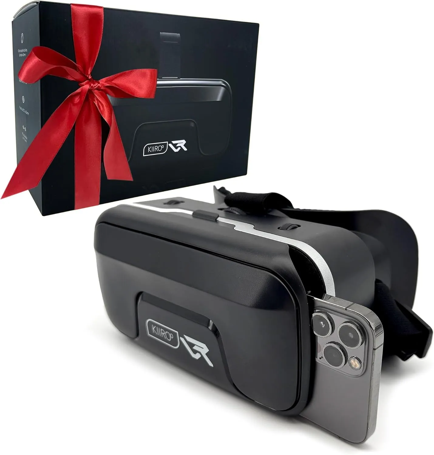 VR Headset for Phone - Optimized for VR Content - for iPhone, Android & Windows - Fits 5.5"-7.2" Devices - Glasses-Friendly - 40mm HD Resin Aspherical Lens - Adjustable IPD & Fixed Focus
