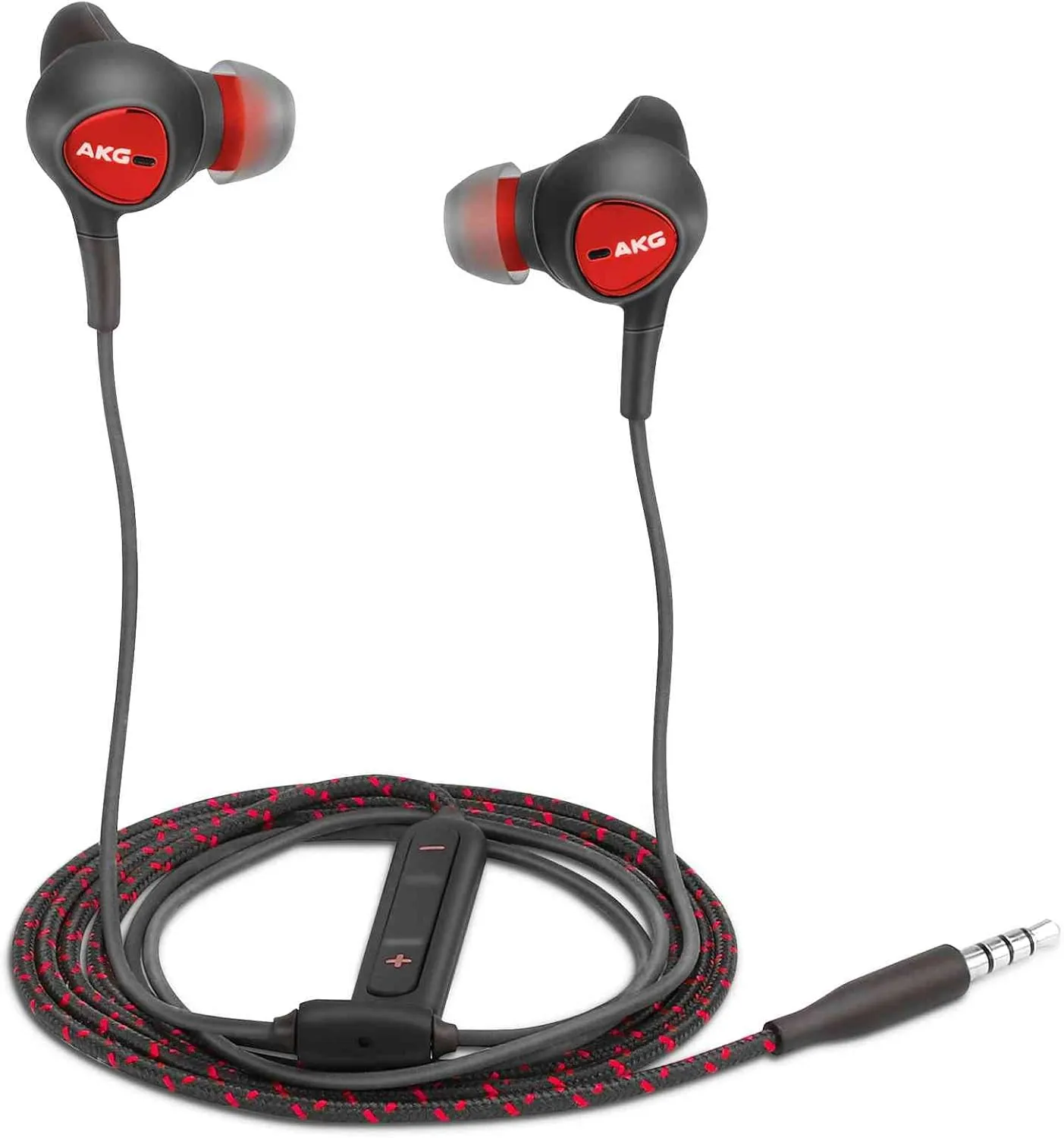 Wired 3.5MM Jack Durable Earphones Earbuds w Microphone and Volume Control, Deep Bass Clear Sound Noise Isolating in Ear Headphones, Compatible with Samsung Galaxy M23 Tuned by AKG
