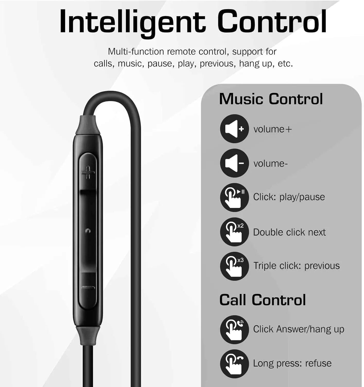 Wired 3.5MM Jack Durable Earphones Earbuds w Microphone and Volume Control, Deep Bass Clear Sound Noise Isolating in Ear Headphones, Compatible with TCL 20 R 5G Tuned by AKG