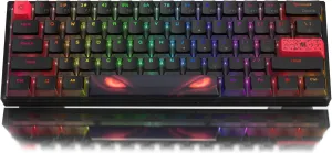 Womier 60% Percent Keyboard,WK61 Mechanical RGB Wired Gaming Keyboard,Hot-Swappable Creamy Key Board with PBT Keycaps,Linear Red Switch for Windows/MAC (Black)