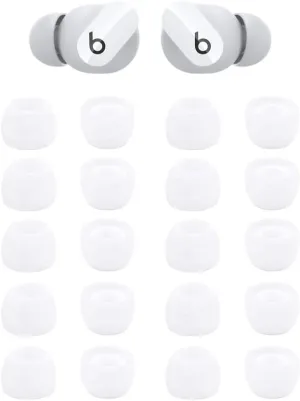 Zotech Replacement Earbud Tips for Beats Headphones, 20 Pcs, White (Small)